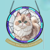 Custom Cat Stained Glass Art Suncatcher Memorial - Stained Glass Suncatcher UK Store