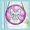 Personalized Dog Portrait Suncatcher Stained Glass Remembrance - Stained Glass Suncatcher UK Store