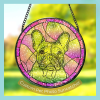 Personalized Dog Portrait Suncatcher Stained Glass Remembrance 4 - Stained Glass Suncatcher UK Store