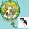 Personalized Dog Stencil Portrait Stained Glass Suncatcher - Stained Glass Suncatcher UK Store
